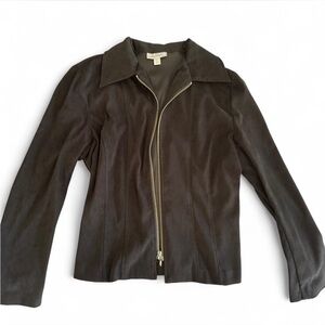 Dressbarn faux suede jacket